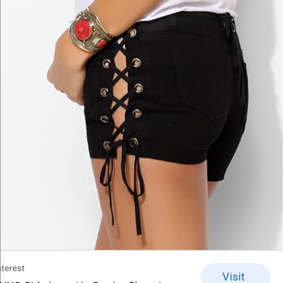 Tripp nyc Pants - Tripp NYC Lace Up Denim Shorts sz 31